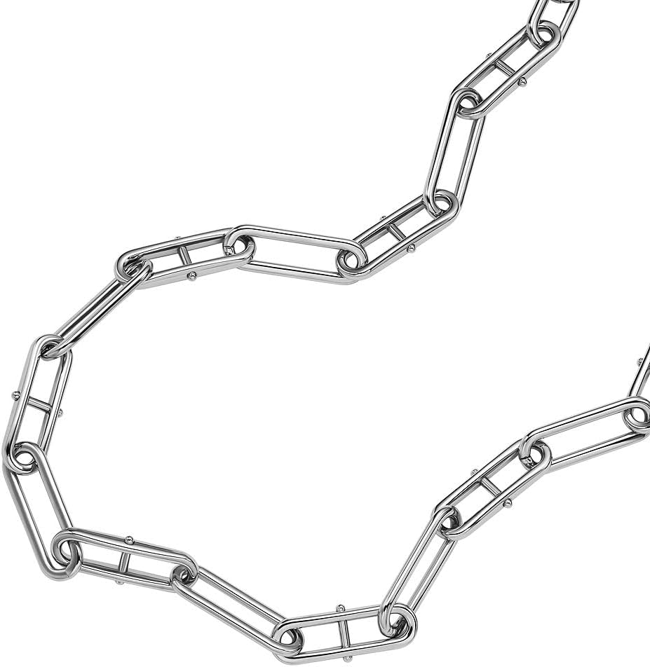 Detalle de Fossil collier femme en acier inoxydable argenté 32029431 (taille unique)