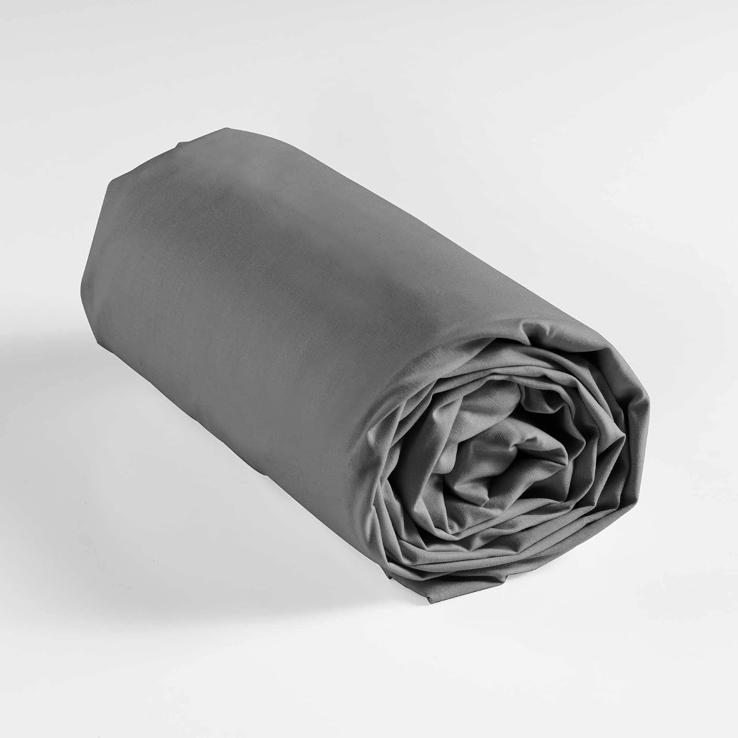 Detalle de Douceur d'intérieur, Drap Housse Lina Anthracite (160 x 200 cm) – 100% coton