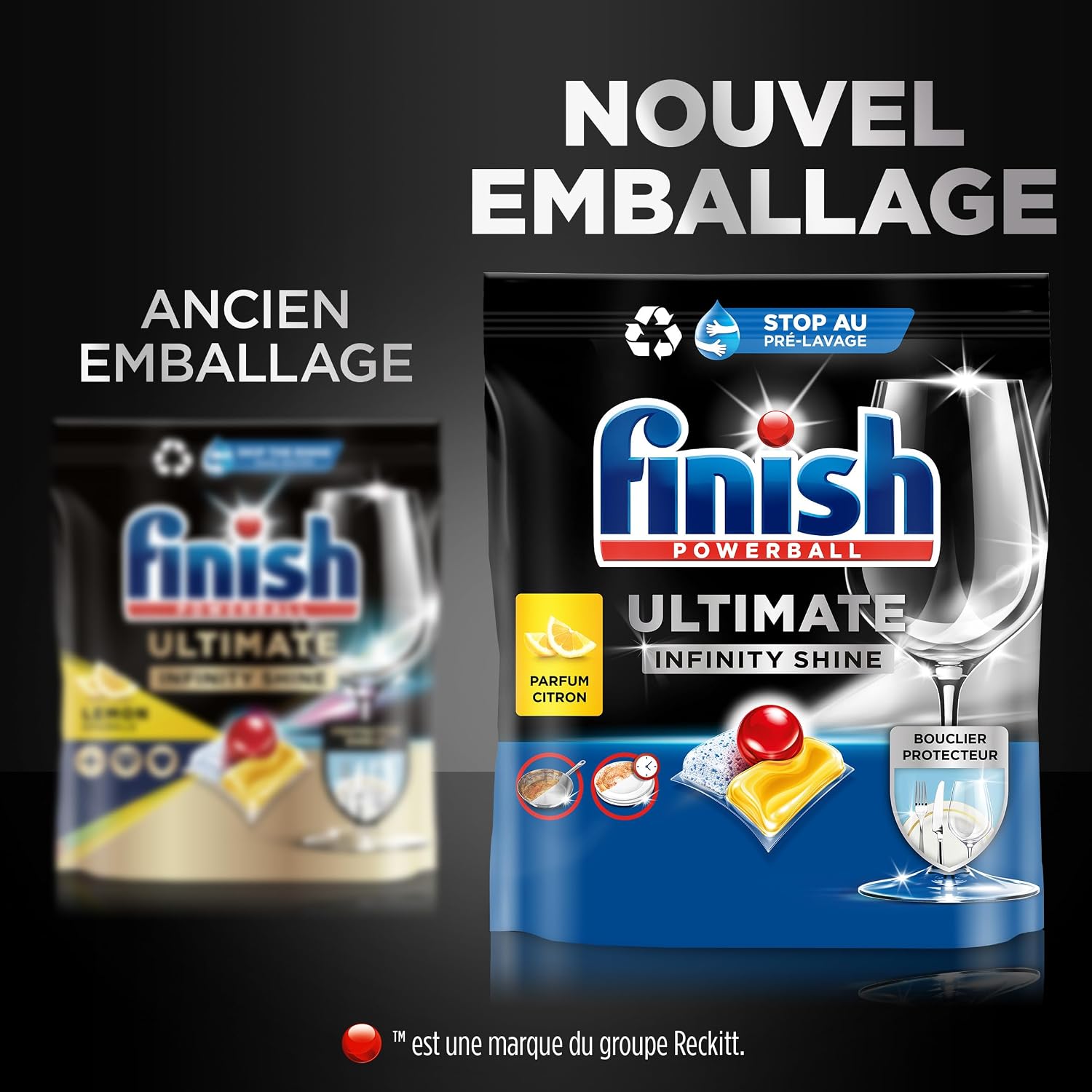 Detalle 2 de Finish Ultimate Infinity Shine 160 capsules citron