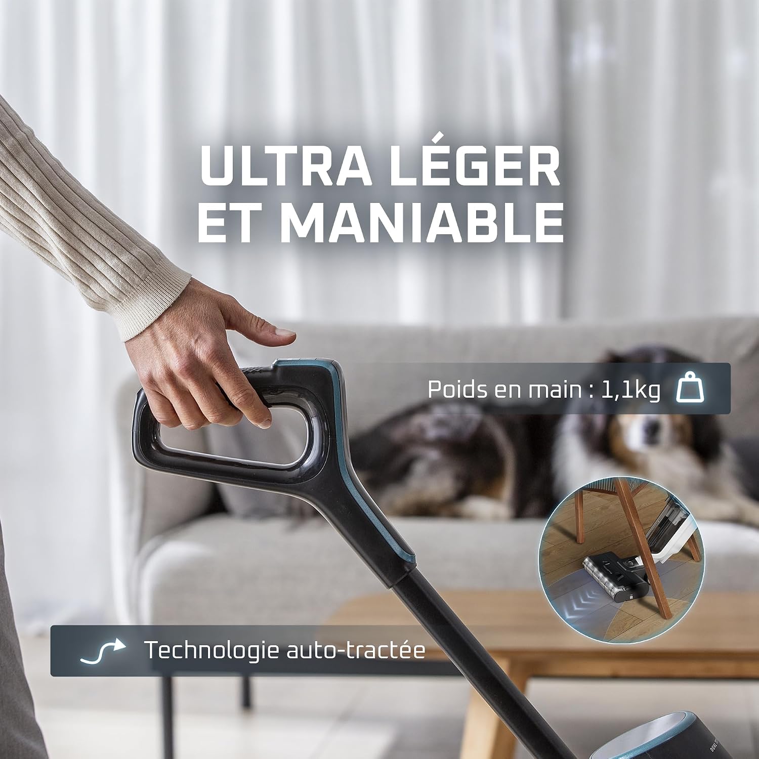 Detalle 2 de Rowenta X-Clean5 GZ5557EE — Aspirateur Laveur sans Fil 2-en-1 avec détection Auto et Séchage à l’air chaud