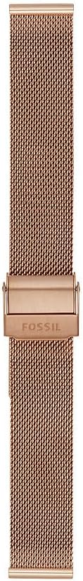 Detalle de Fossil bracelet femme en cuir ou acier inoxydable 16 mm, ton doré rosé