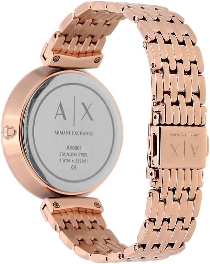 Detalle de Armani Exchange montre pour femmes - cadran 36 mm, mouvement quartz, acier inoxydable et bracelet optionnel en cuir ou silicone