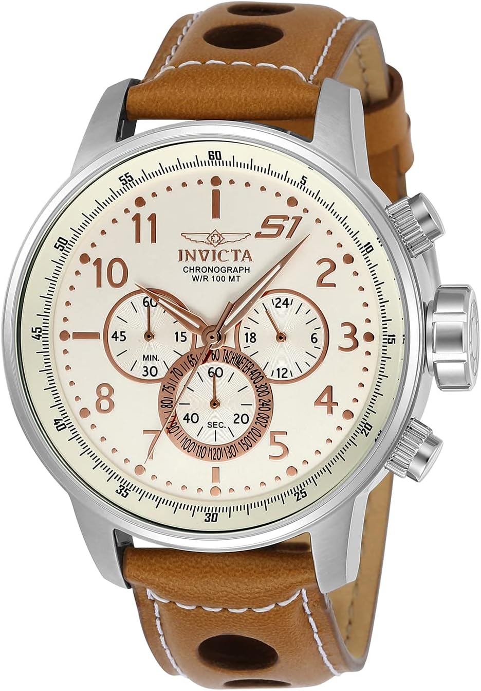 Detalle de Invicta S1 Rally Montre Homme 48 mm – Quartz, acier inoxydable, noir