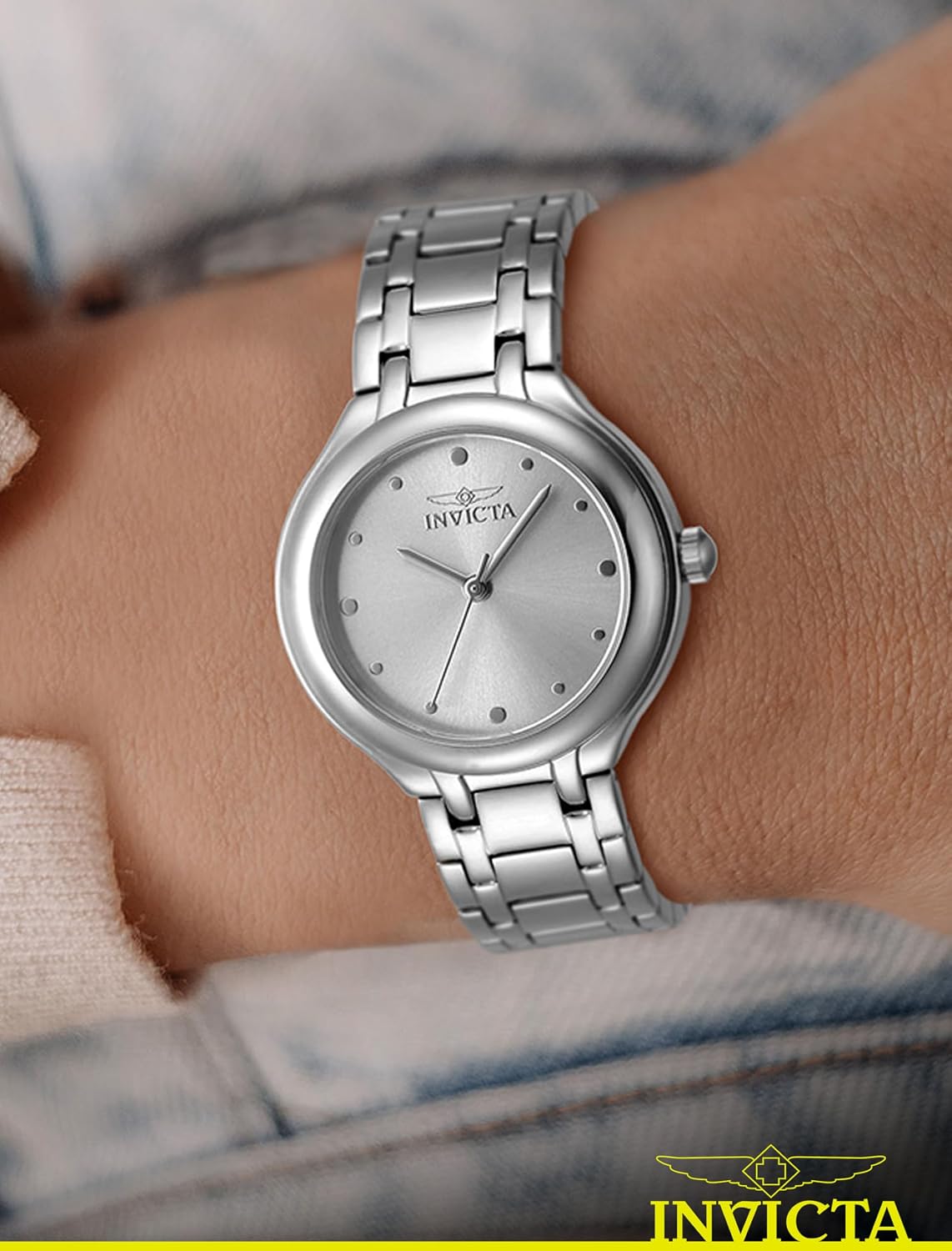 Detalle 2 de Invicta Wildflower Montre Femme – Mouvement Quartz, Acier Inoxydable, 32 mm