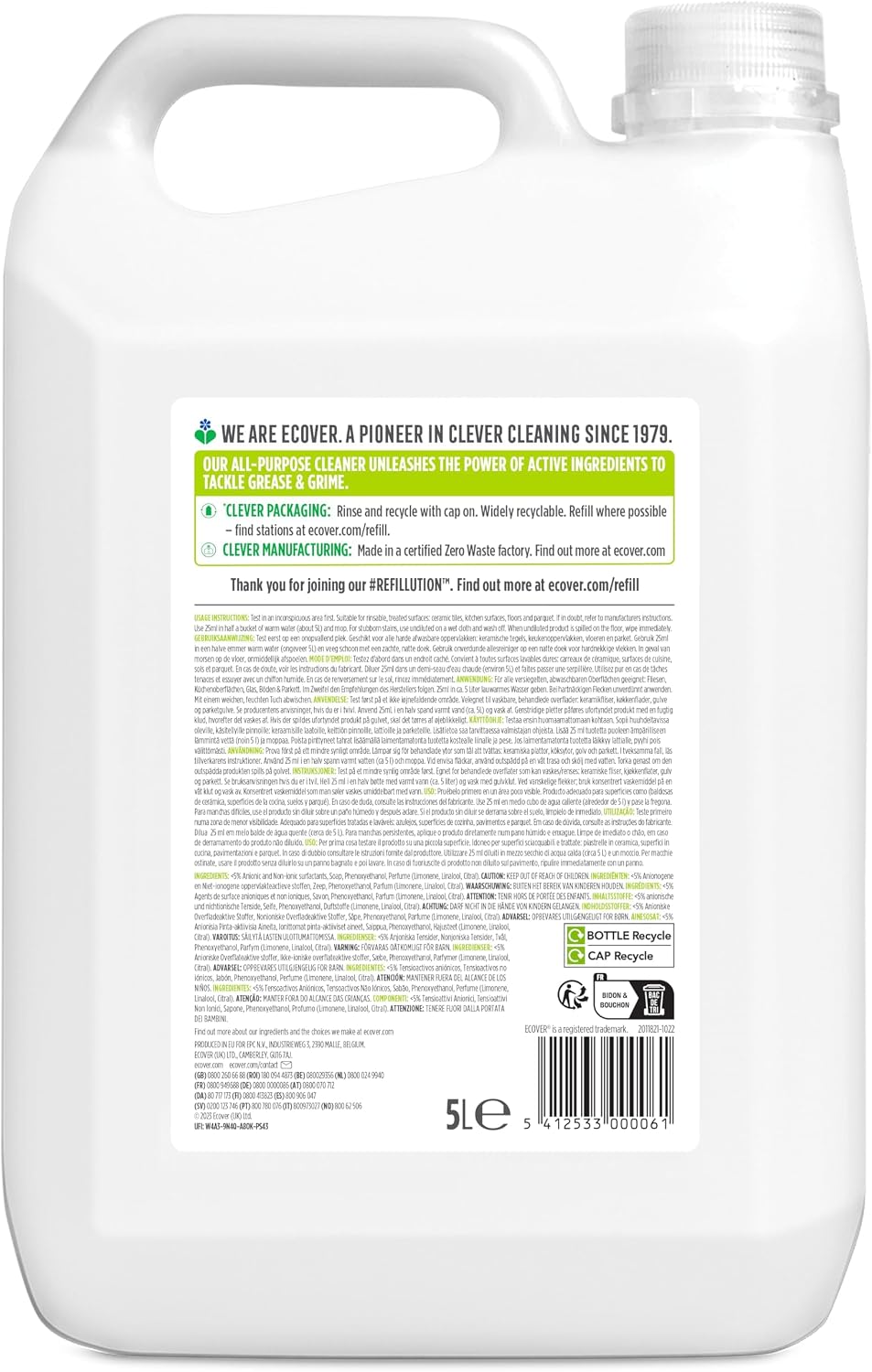 Detalle 2 de Ecover Nettoyant Multi‑usages 5 L