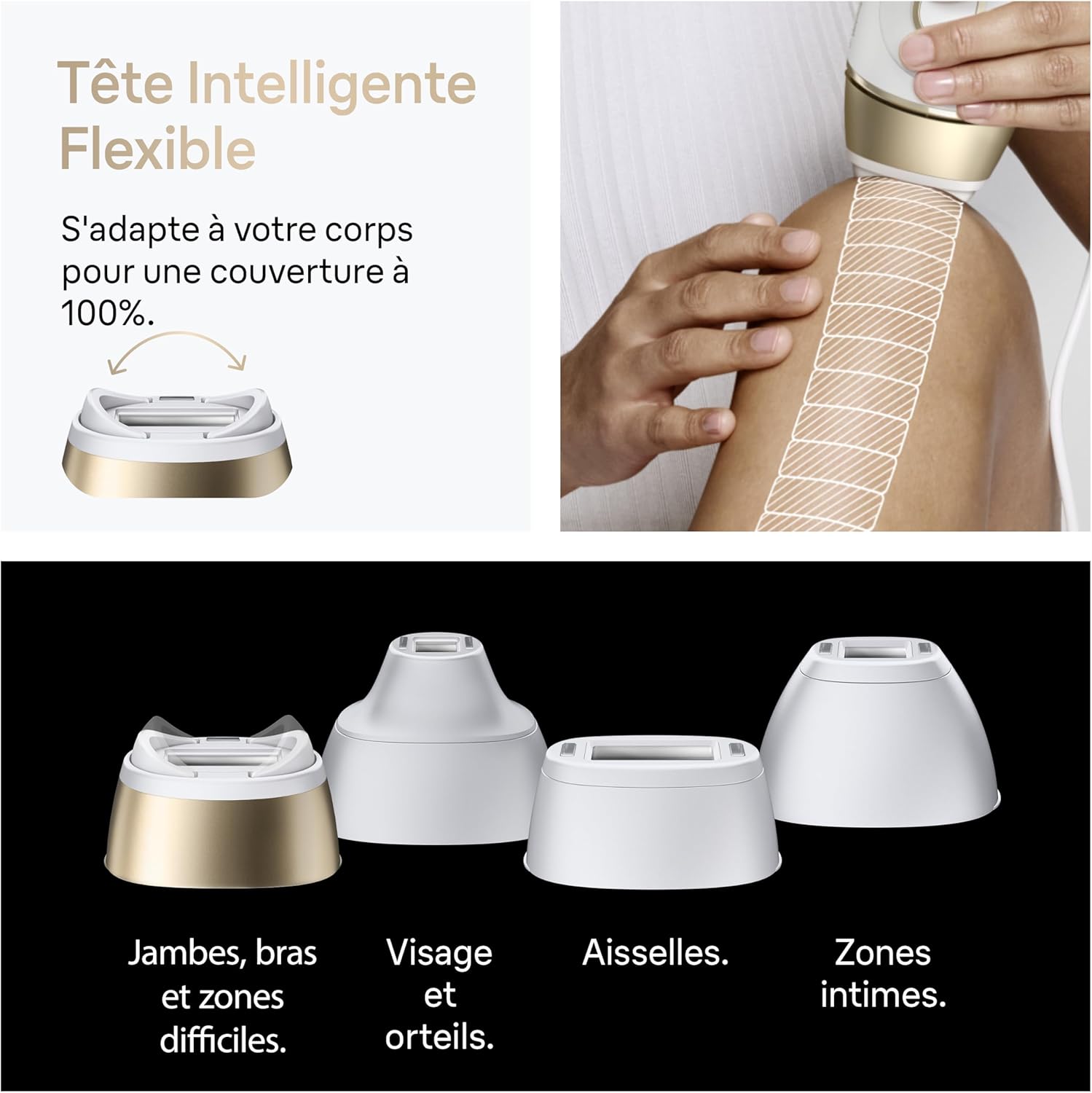 Detalle de Braun Silk·expert Pro 5 (PL5431) — épilateur Lumière Pulsée IPL à domicile, 5 têtes