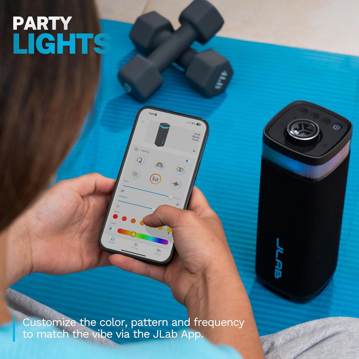Detalle de JLab JBuds Party enceinte Bluetooth avec 30 W ⚡