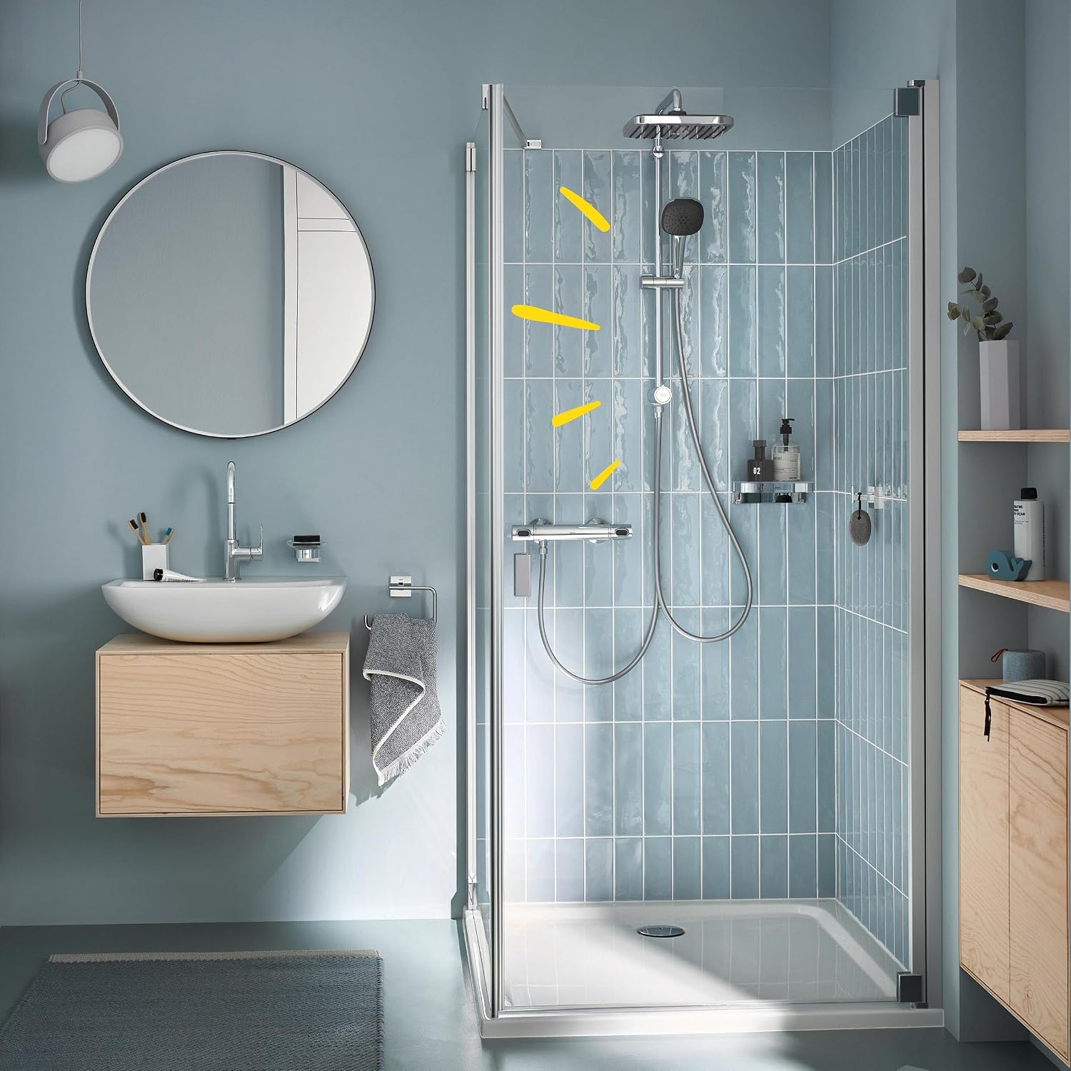 Detalle 2 de Grohe Vitalio Comfort 250 : Colonne de Douche avec Inverseur et Douchette 110 – Chrome (26698001)