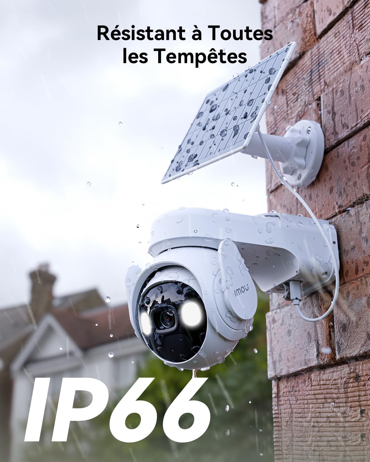 Detalle de Imou 2K Caméra de Surveillance Extérieure Sans Fil et Solaire – 360° PTZ, Détection Humaine IA, Audio Bidirectionnel et Sirène