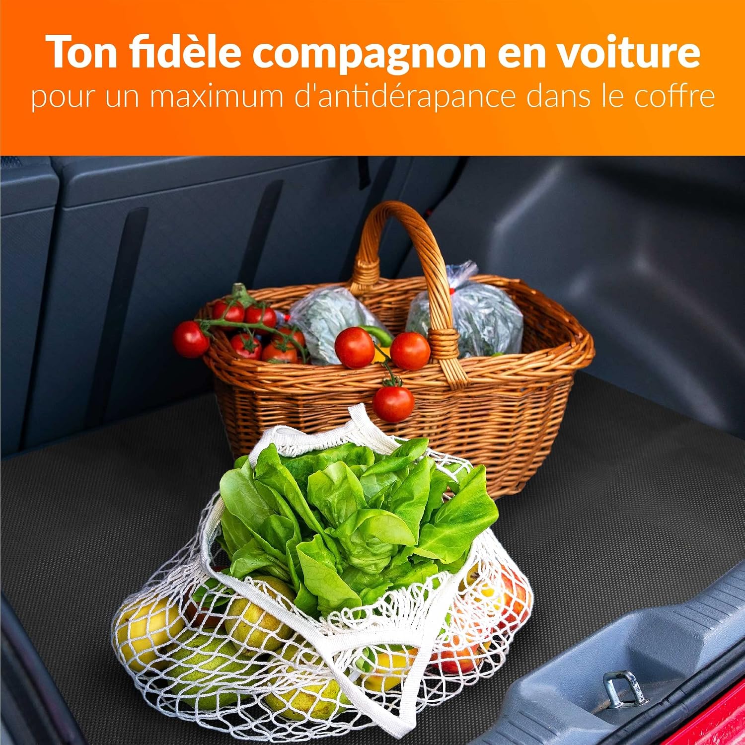 Detalle 2 de Upgrade4cars Tapis Antidérapant Voiture – Étanche et Coupe à Mesure 120 x 180 cm