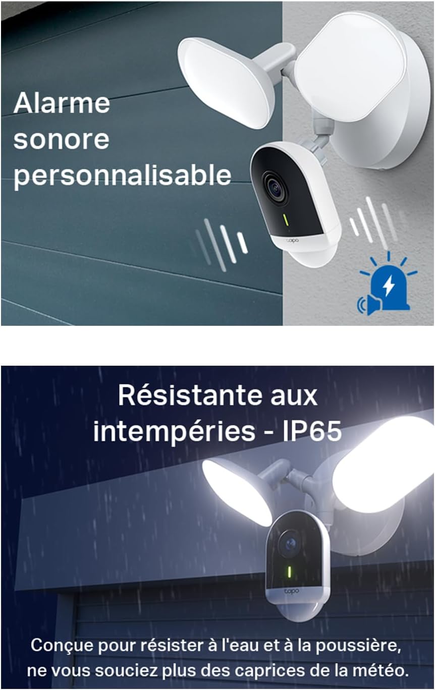 Detalle 1 de Tapo C720 : caméra de surveillance extérieure WiFi 2K 4 MP avec projecteurs LED et détections IA