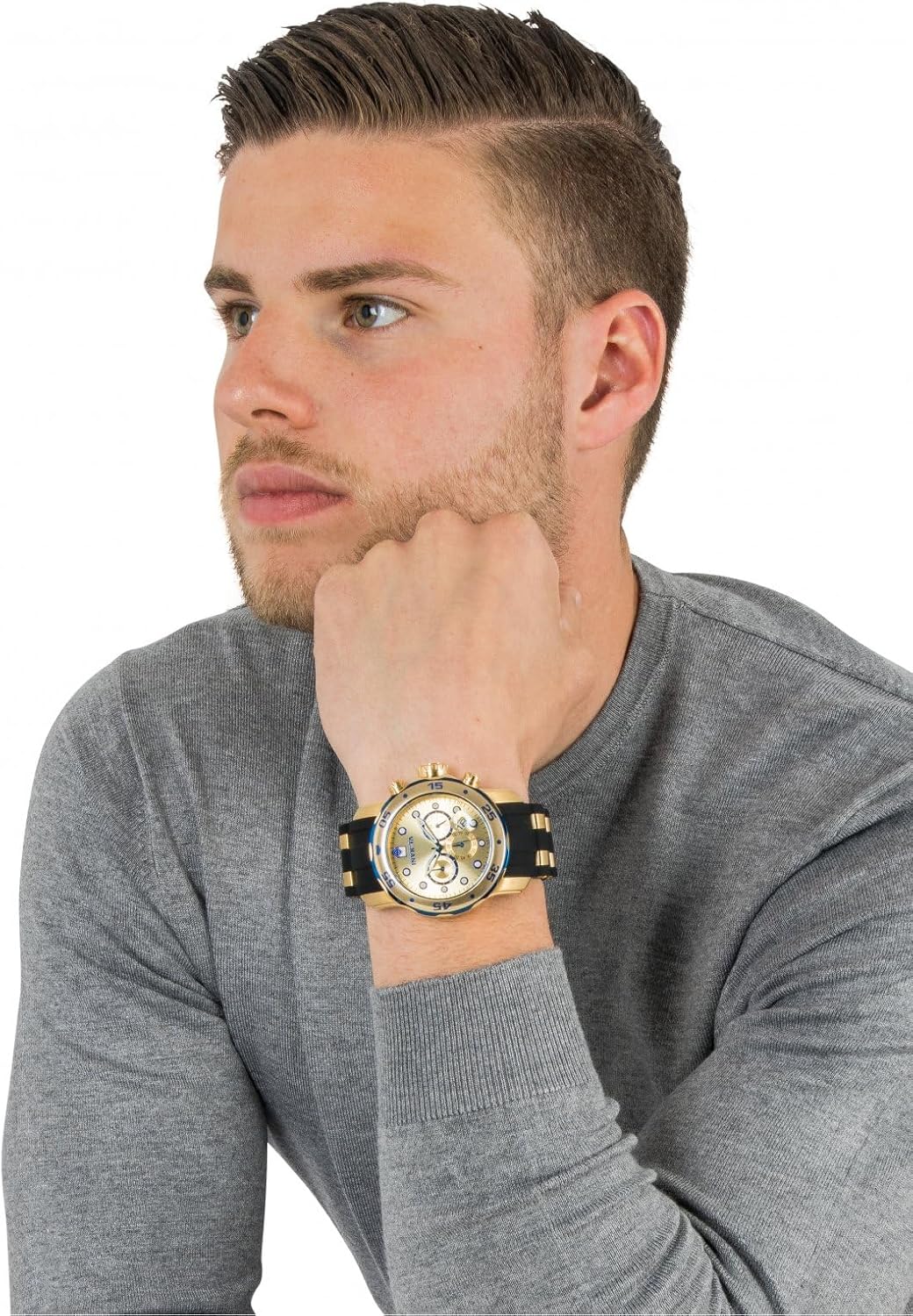 Detalle de Invicta Pro Diver Homme – Montre quartz en acier inoxydable, 48 mm (modèle 17887)