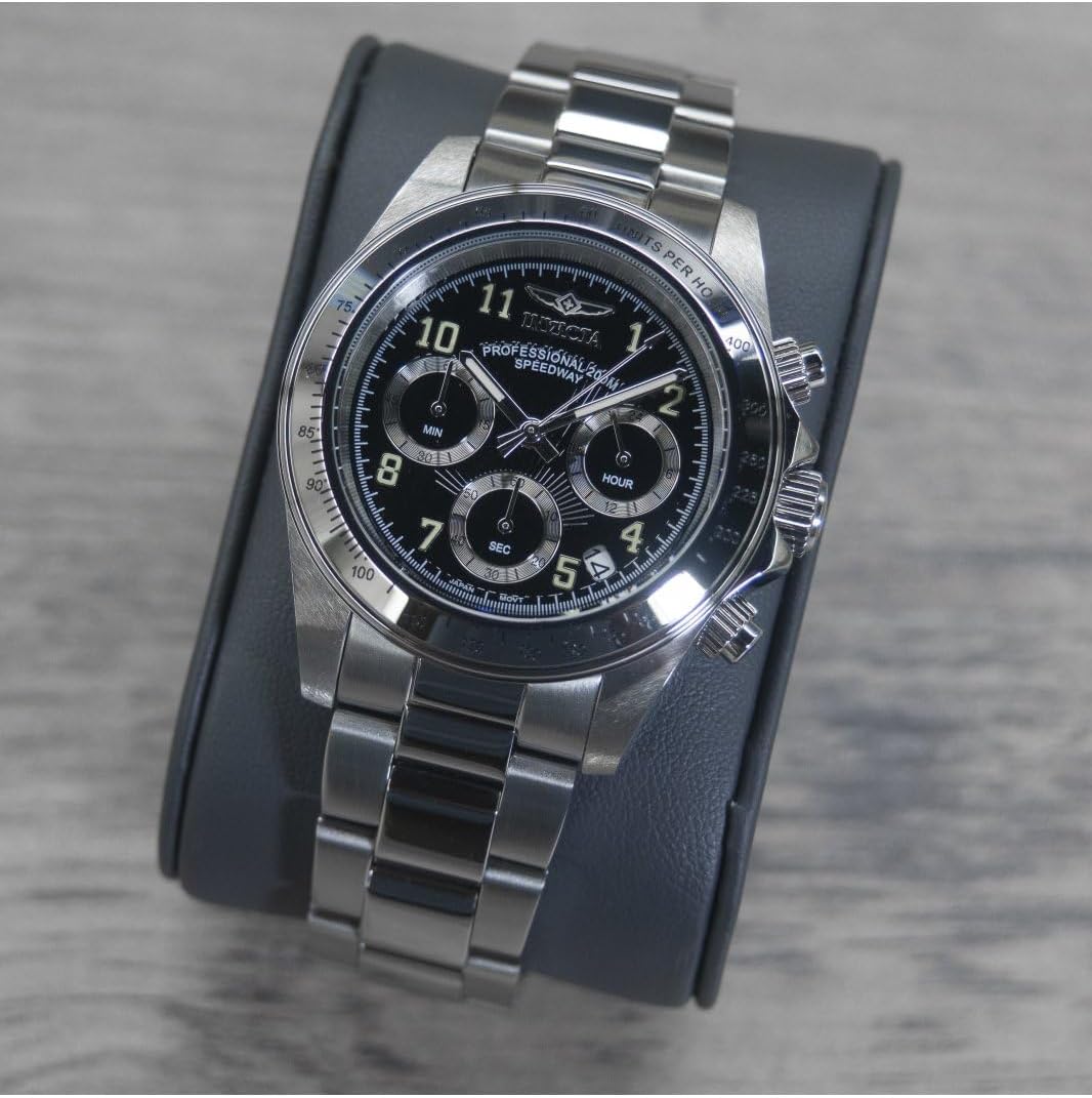 Detalle de Invicta Speedway Montre Homme 39 mm - Mouvement Quartz, Acier Inoxydable