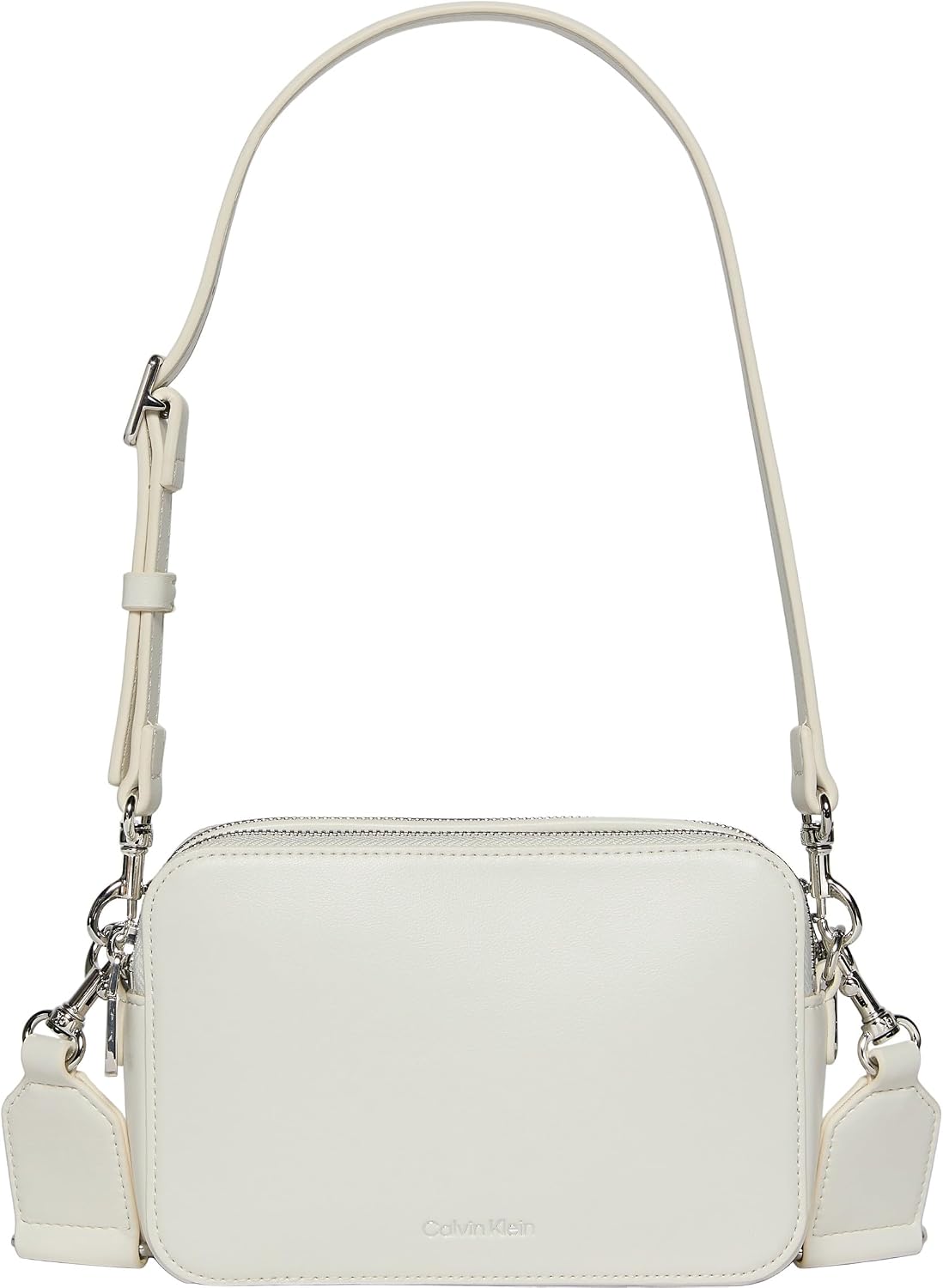 Detalle de Calvin Klein Sac à Bandoulière Femme Webbing Double Strap — Élégance sobre et authenticité
