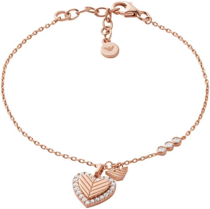 Detalle de Bracelet Emporio Armani en argent 925 doré rose, fermoir à mousqueton