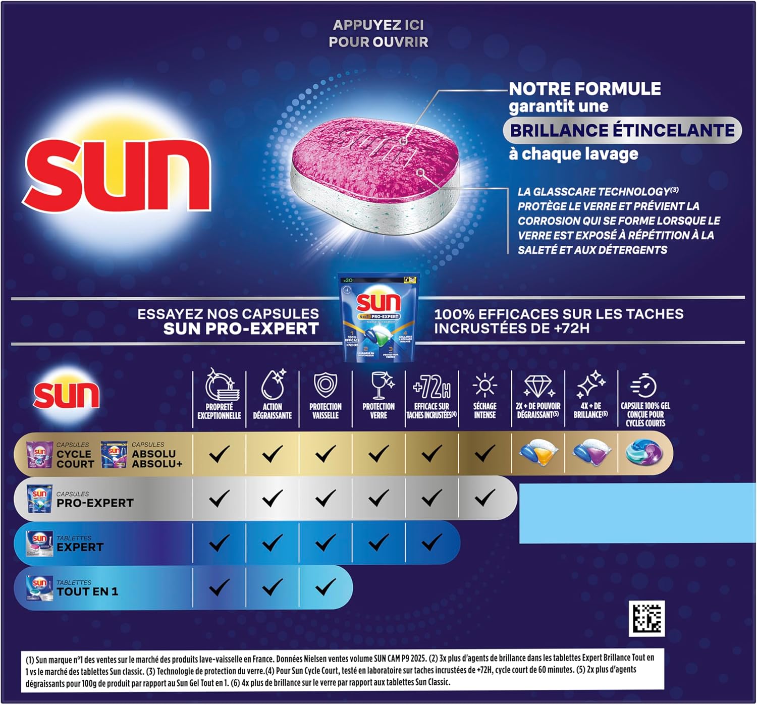 Detalle 2 de Sun - Tablettes Lave-Vaisselle Tout-en-1 Expert Brillance (42 pastilles)