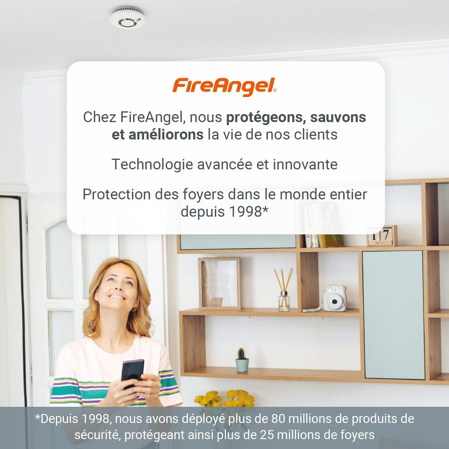 Thumbnail 6 de Fire Angel Lot de 2 Détecteurs de fumée optiques NF certifiés – remplacement et détection précoce