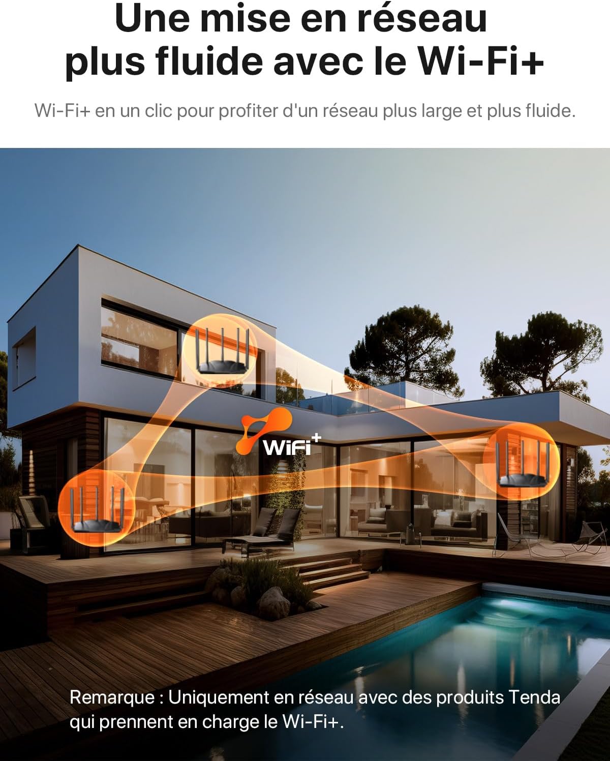 Detalle 2 de Tenda RX12 Pro : routeur WiFi 6 AX3000 dual band Gigabit 4 ports, WiFi+ Mesh