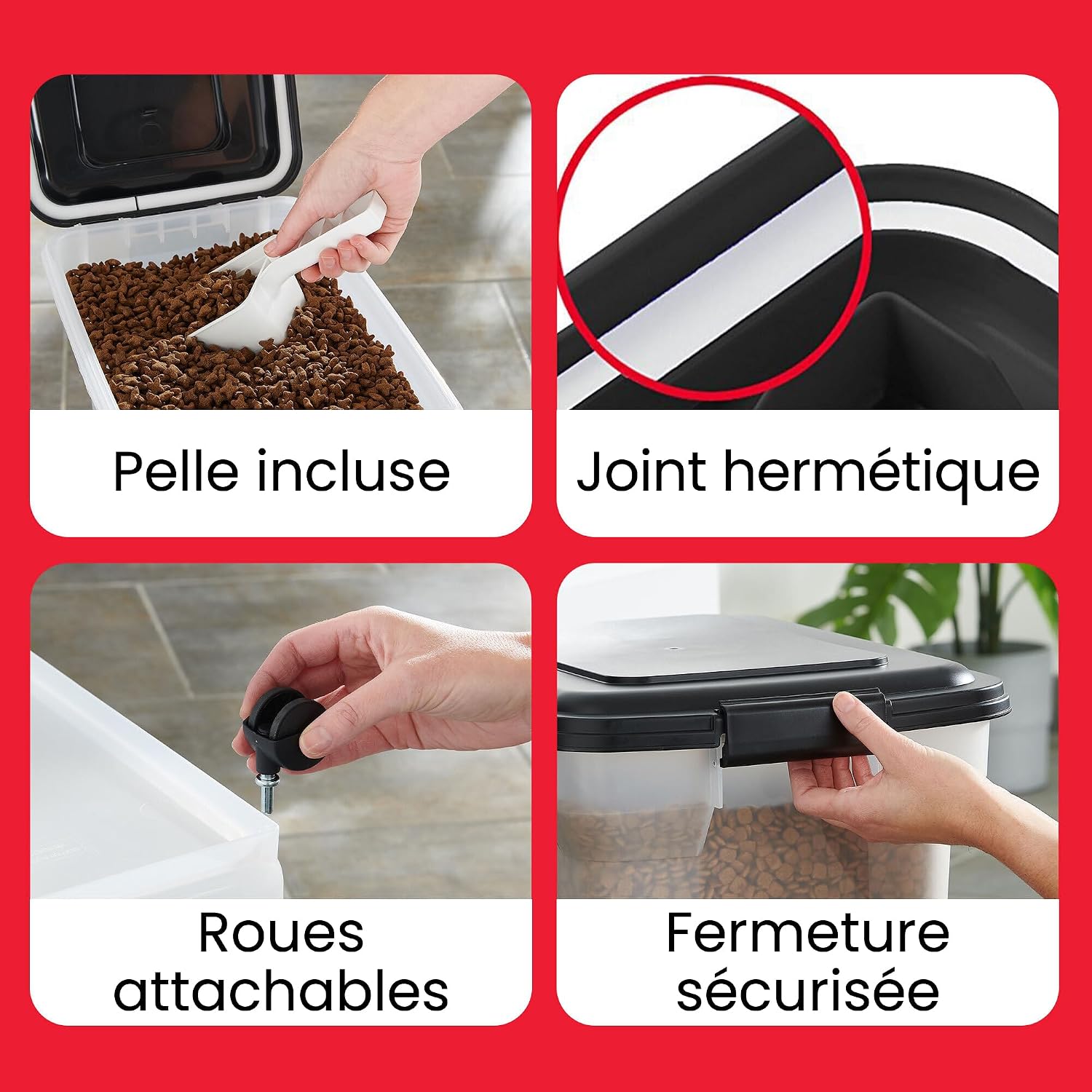 Detalle 2 de Iris Ohyama ATS-L Boite Croquettes Hermetique