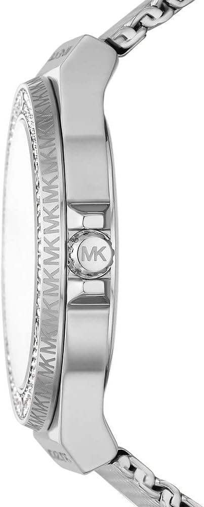 Detalle 2 de Michael Kors Lennox pour Femme : montre à quartz trois aiguilles en acier inoxydable argenté