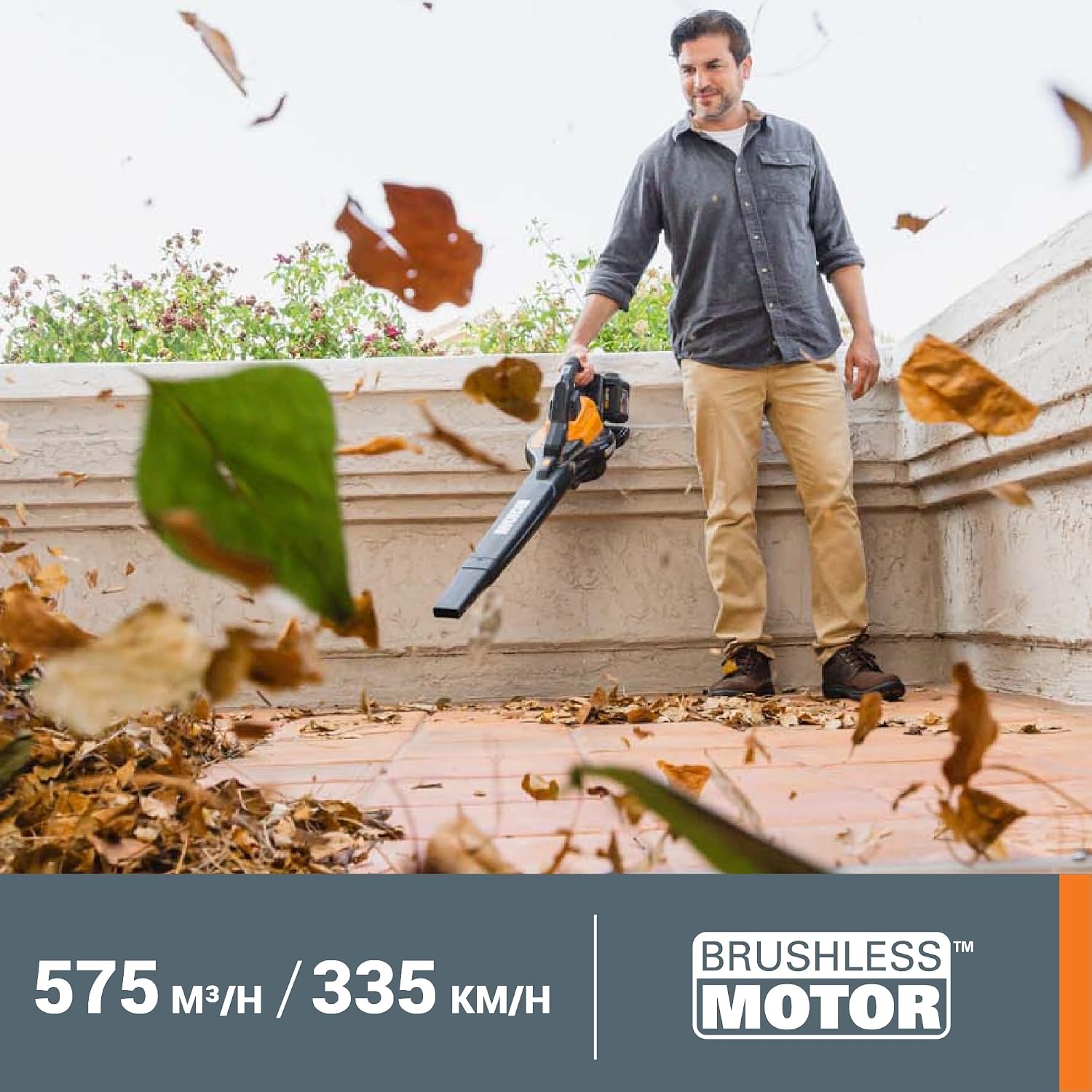 Detalle de WORX Aspirateur-Souffleur sans Fil Brushless 40V WG583E.9 — 2 en 1, livré sans batterie ni chargeur