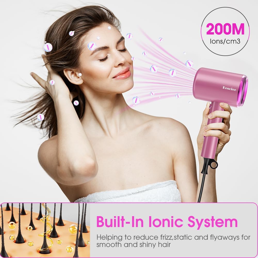 Detalle de Sèche-cheveux Ionique 2400W pliable – puissant, léger et polyvalent pour toute la famille