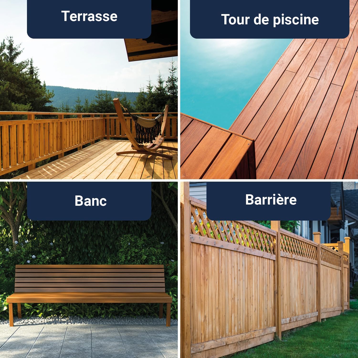 Detalle de BONDEX Saturateur Terrasse Bois Intérieur & Extérieur – Incolore, 5L