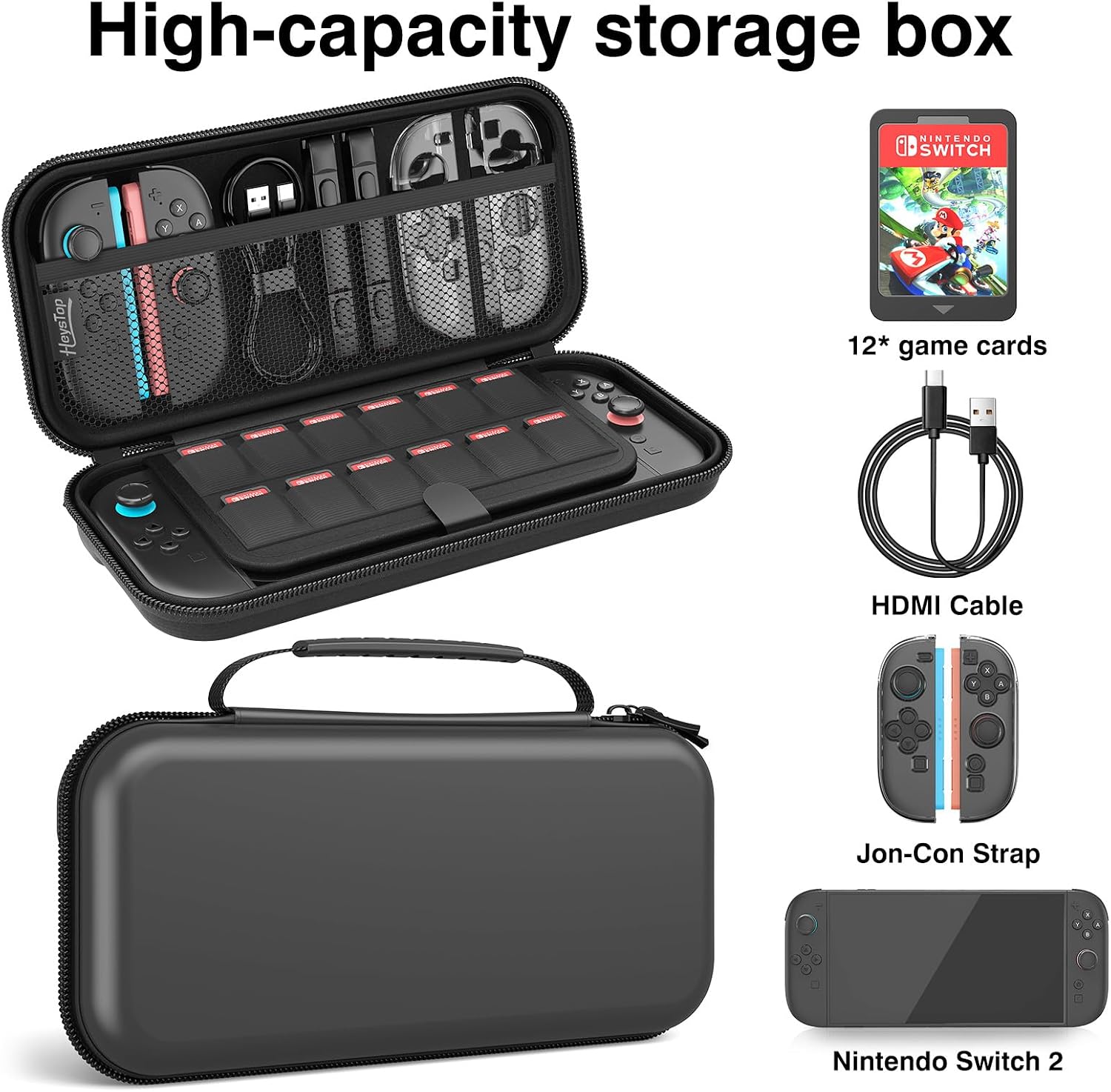 Detalle 2 de HEYSTOP Étui pour Nintendo Switch 2 – housse rigide