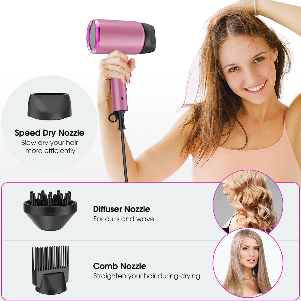Detalle de Sèche-cheveux Ionique 2400W pliable – puissant, léger et polyvalent pour toute la famille