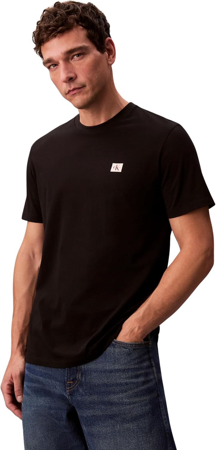 Detalle de Calvin Klein T-Shirt Manches Courtes Homme Badge Jersey Classic Tee en coton