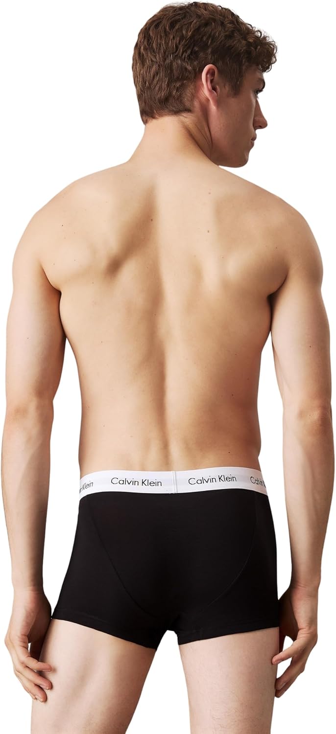 Detalle de Calvin Klein Boxers Taille Basse Lot de 3 Homme – coton stretch, boxer trunk CK