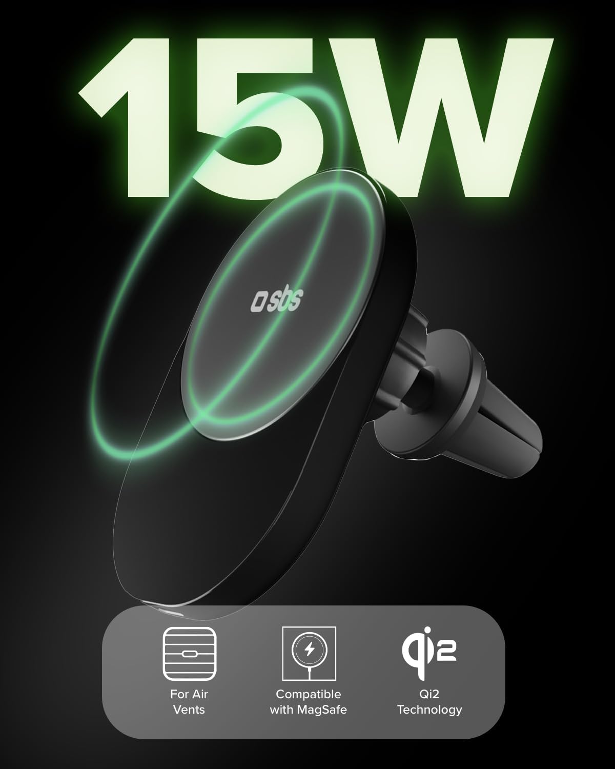 Detalle 2 de SBS Qi2 15W Chargeur MagSafe auto