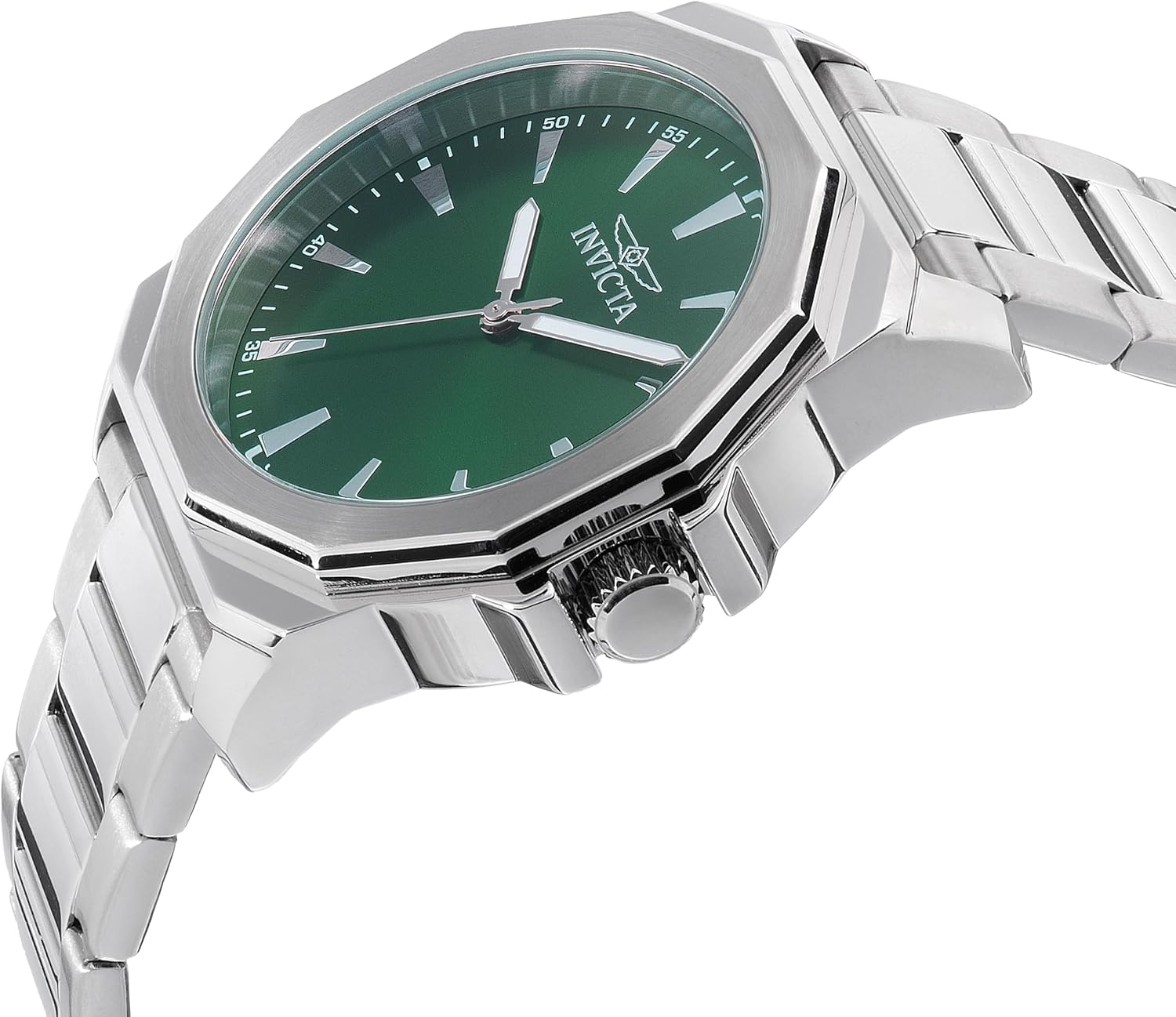 Detalle 2 de Invicta Speedway Montre Homme 42 mm - Mouvement Quartz, Acier Inoxydable, Dial Vert