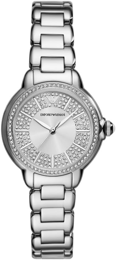 Detalle de Emporio Armani Montre pour Femmes 32 mm – acier inoxydable argenté