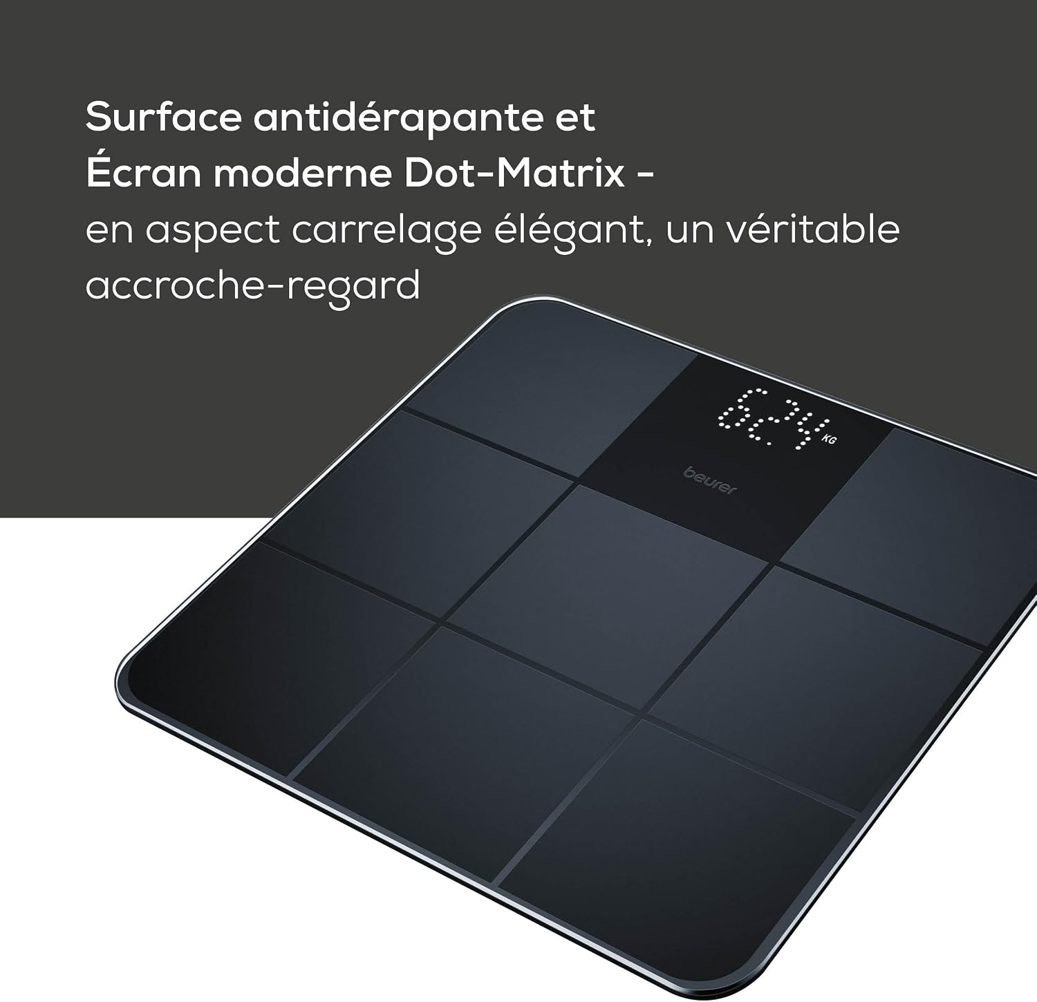 Detalle de Beurer GS 235 Balance pèse-personne en verre