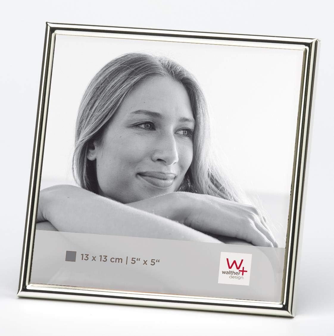 Detalle de walther design Cadre Photo Argent Chloé Portrait WD313S – 13 x 13 cm