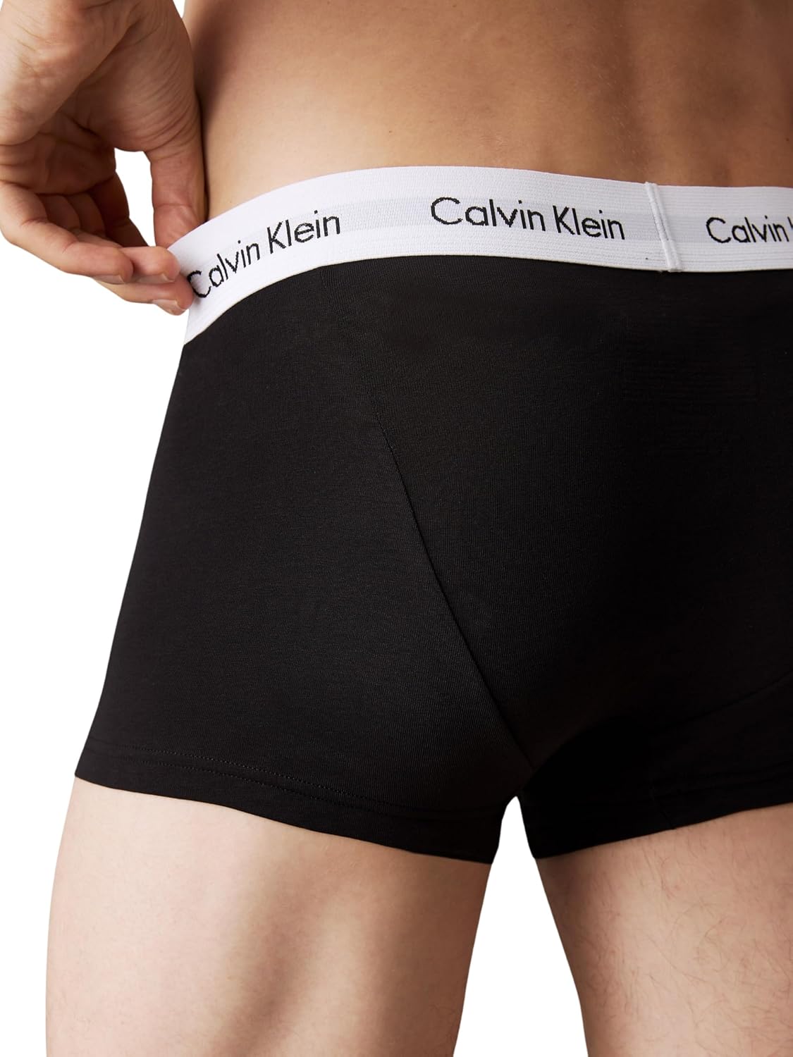 Detalle de Calvin Klein Boxers Taille Basse Lot de 3 Homme – coton stretch, boxer trunk CK