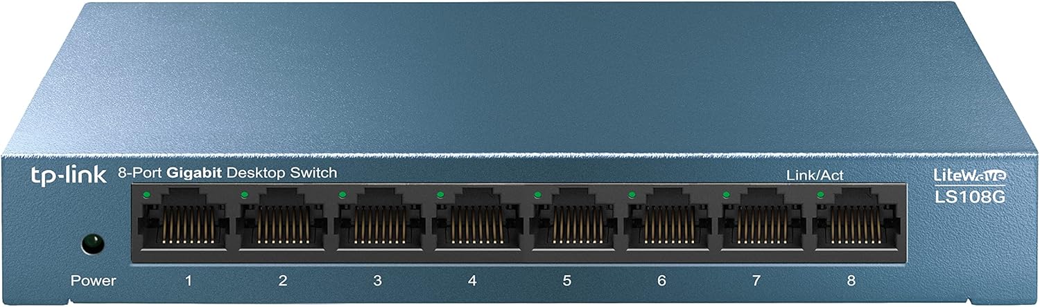 Detalle de TP-Link LS108G : switch Gigabit 8 ports RJ45 métal pour étendre votre réseau câblé