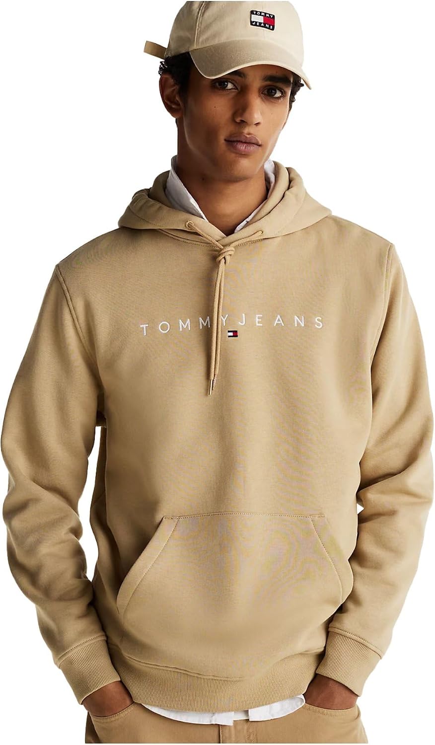 Detalle de Tommy Jeans Sweat à Capuche Homme Linear Logo avec capuche
