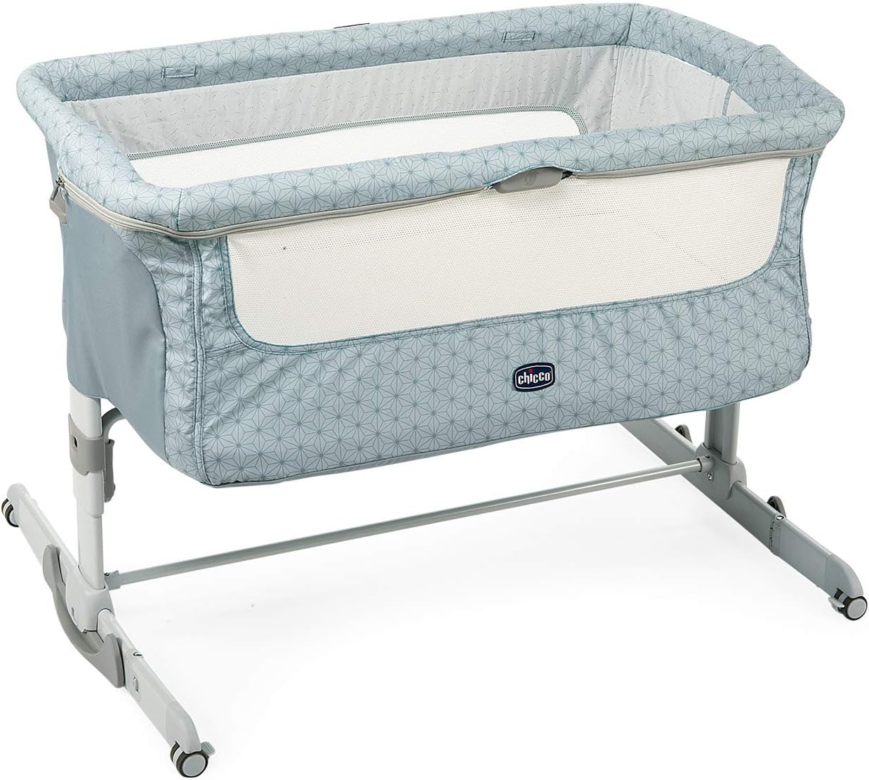Detalle de Chicco Next2Me Dream berceau cododo avec matelas et rail ouvrant, 0-6 mois (bleu pâle)