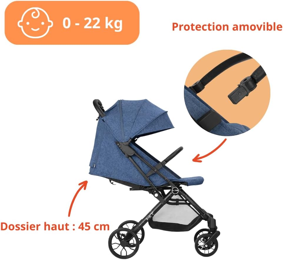 Detalle 2 de Nurse Hit Poussette légère jusqu’à 22 kg – pliage compact et confort dès la naissance