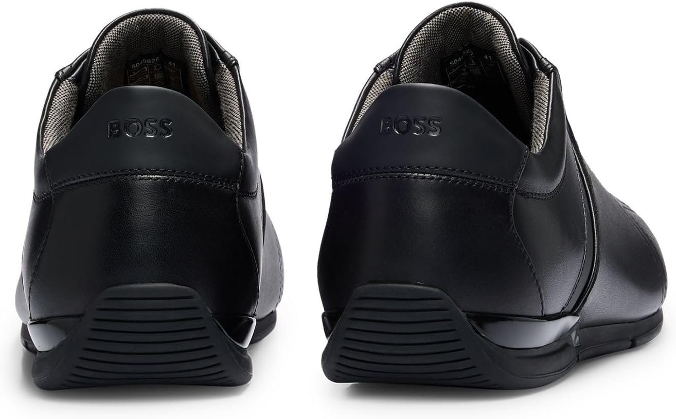 Detalle de BOSS Saturn Lowp Baskets en Cuir avec Doublure Anti-odeurs – Homme