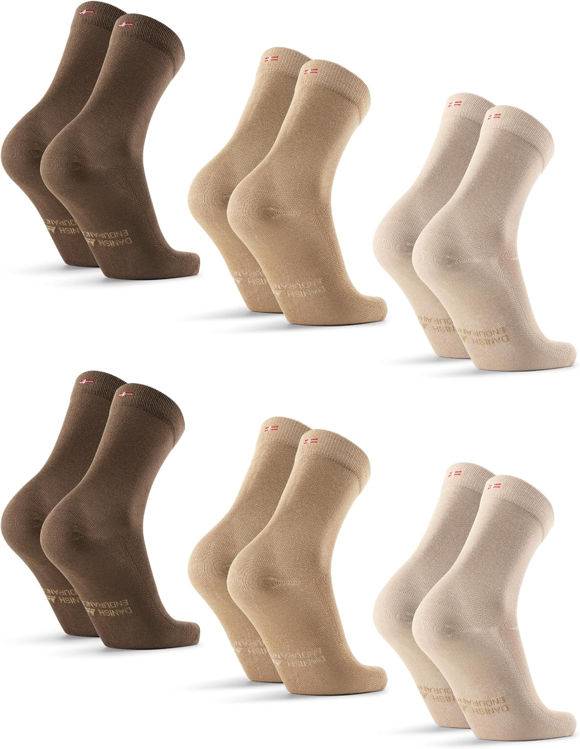Detalle de DANISH ENDURANCE Chaussettes bambou 6 paires