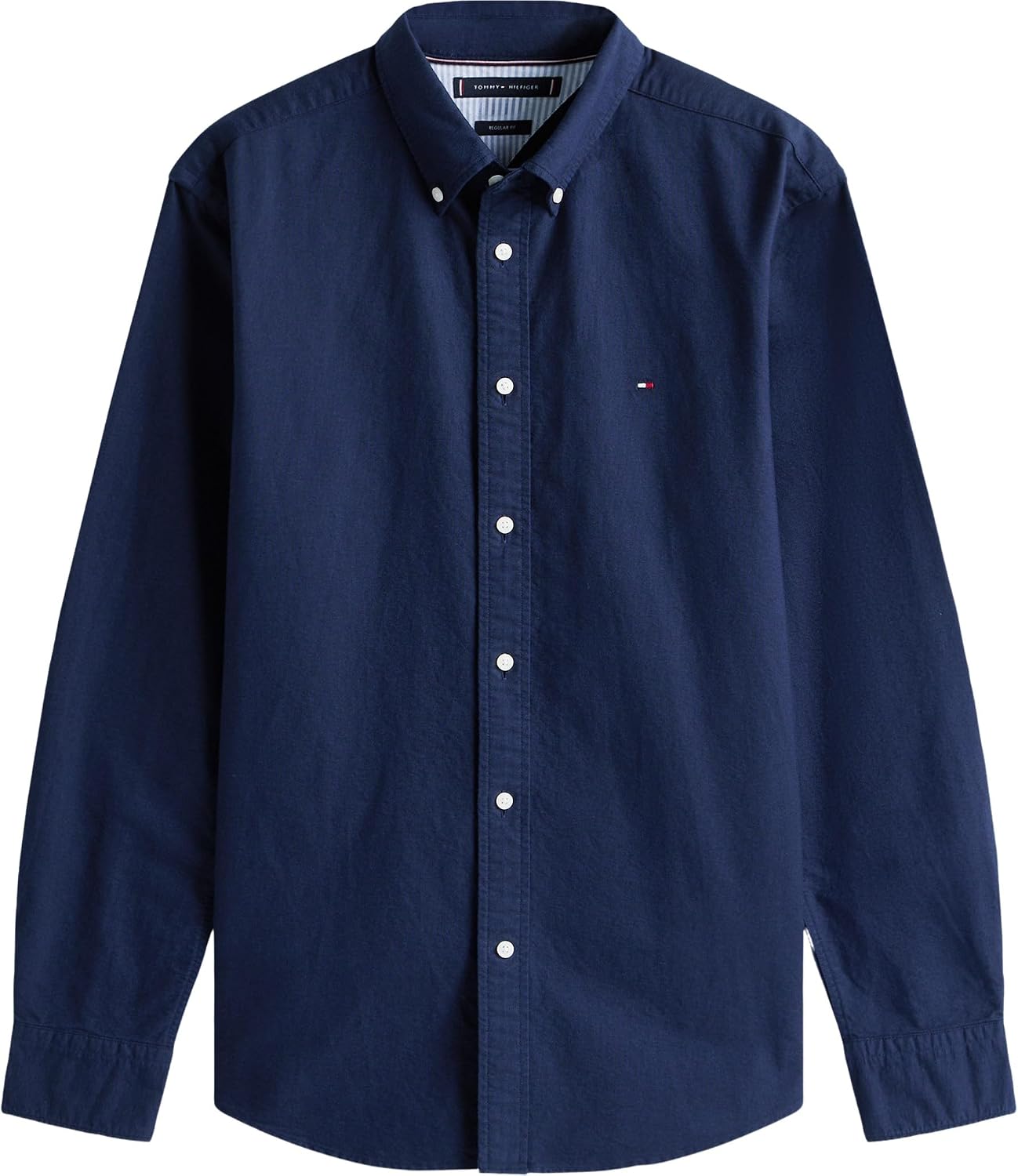 Detalle de Tommy Hilfiger Chemise homme Oxford manches longues à col boutonné