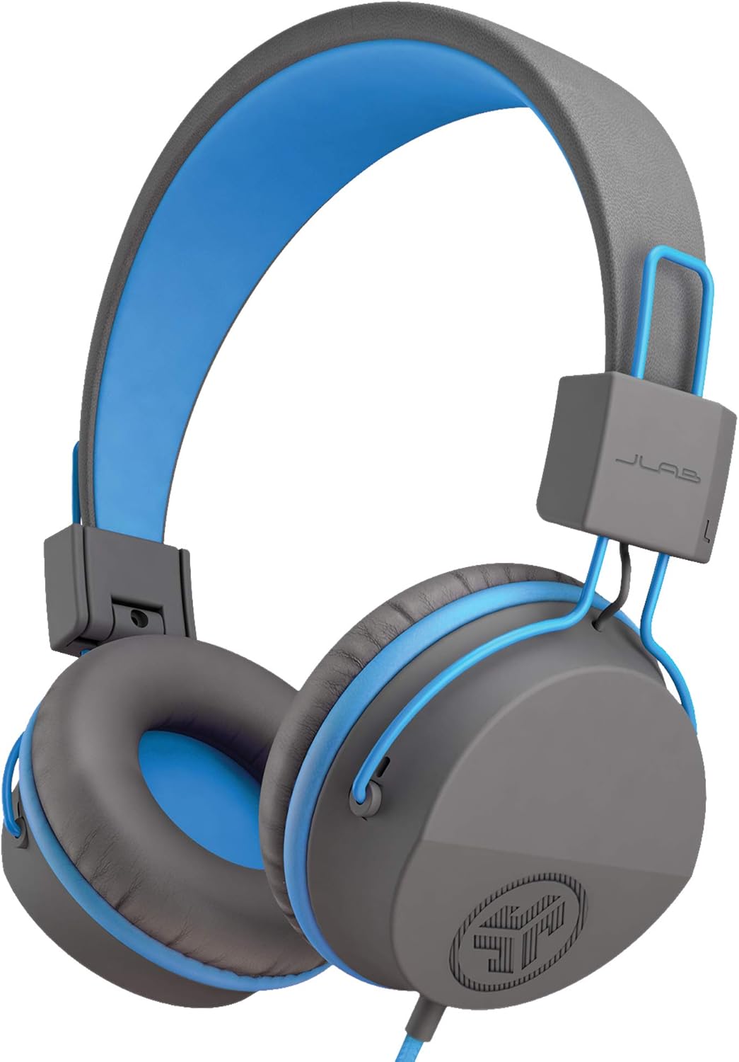 Detalle de JLab JBuddies Studio : casque audio enfant avec fil, limiteur de volume et micro (bleu)