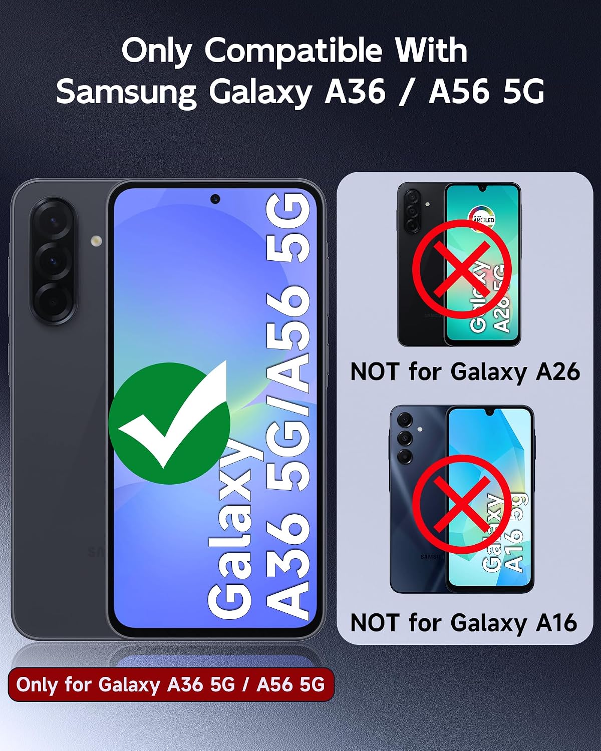 Detalle 2 de Coque LeYi pour Samsung Galaxy A56/A56 avec verre trempé dual et anneau invisible – protection renforcée