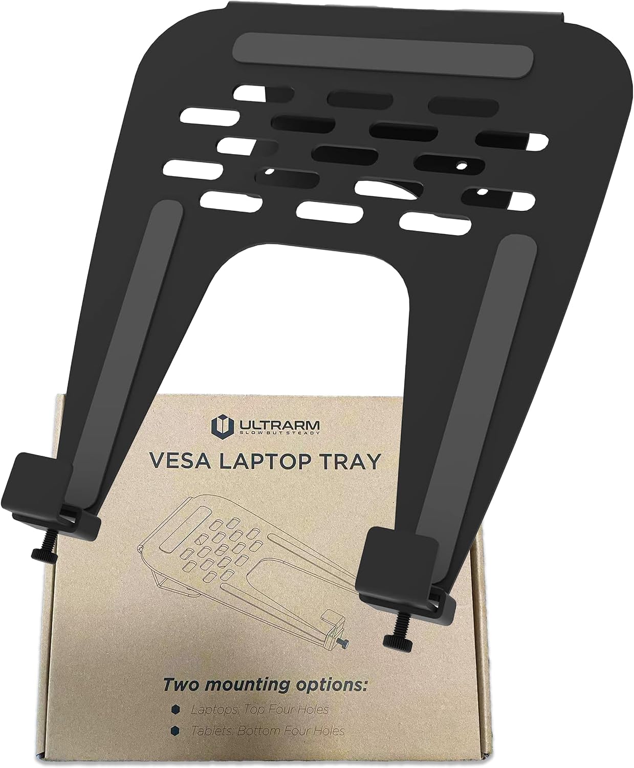 Detalle de ULTRARM MAAC-L : plateau ventilé pour ordinateur portable compatible VESA 75/100 (acier) jusqu’à 13 kg