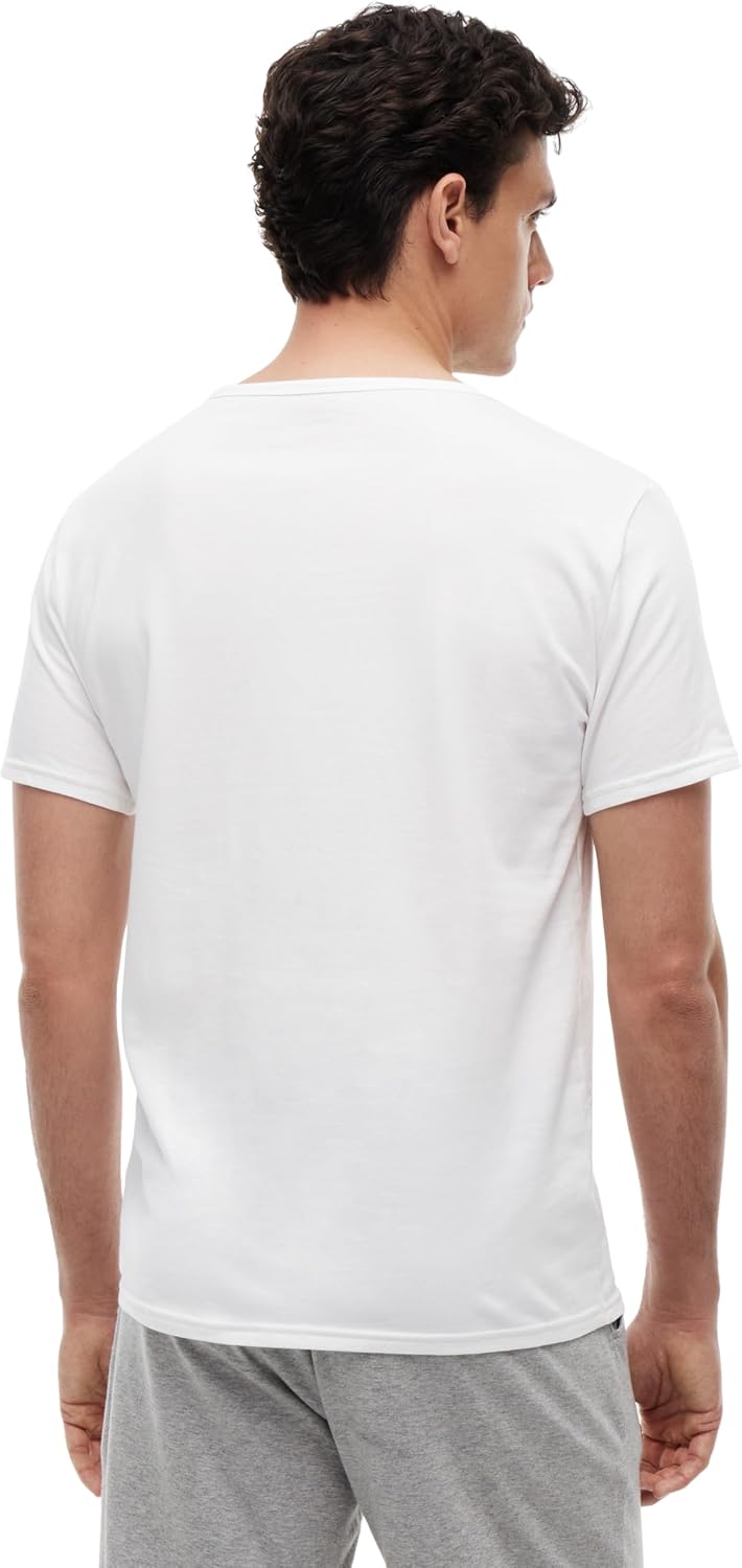 Detalle 2 de Tommy Hilfiger 2S87903767 – T-Shirt Uni Col V, Manches Courtes, Lot de 3 pour Homme