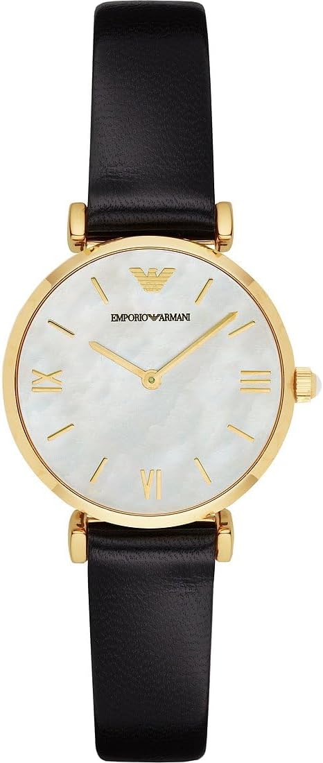 Detalle 2 de Montre Emporio Armani pour femme 32 mm à quartz à deux aiguilles avec bracelet cuir ou tissu