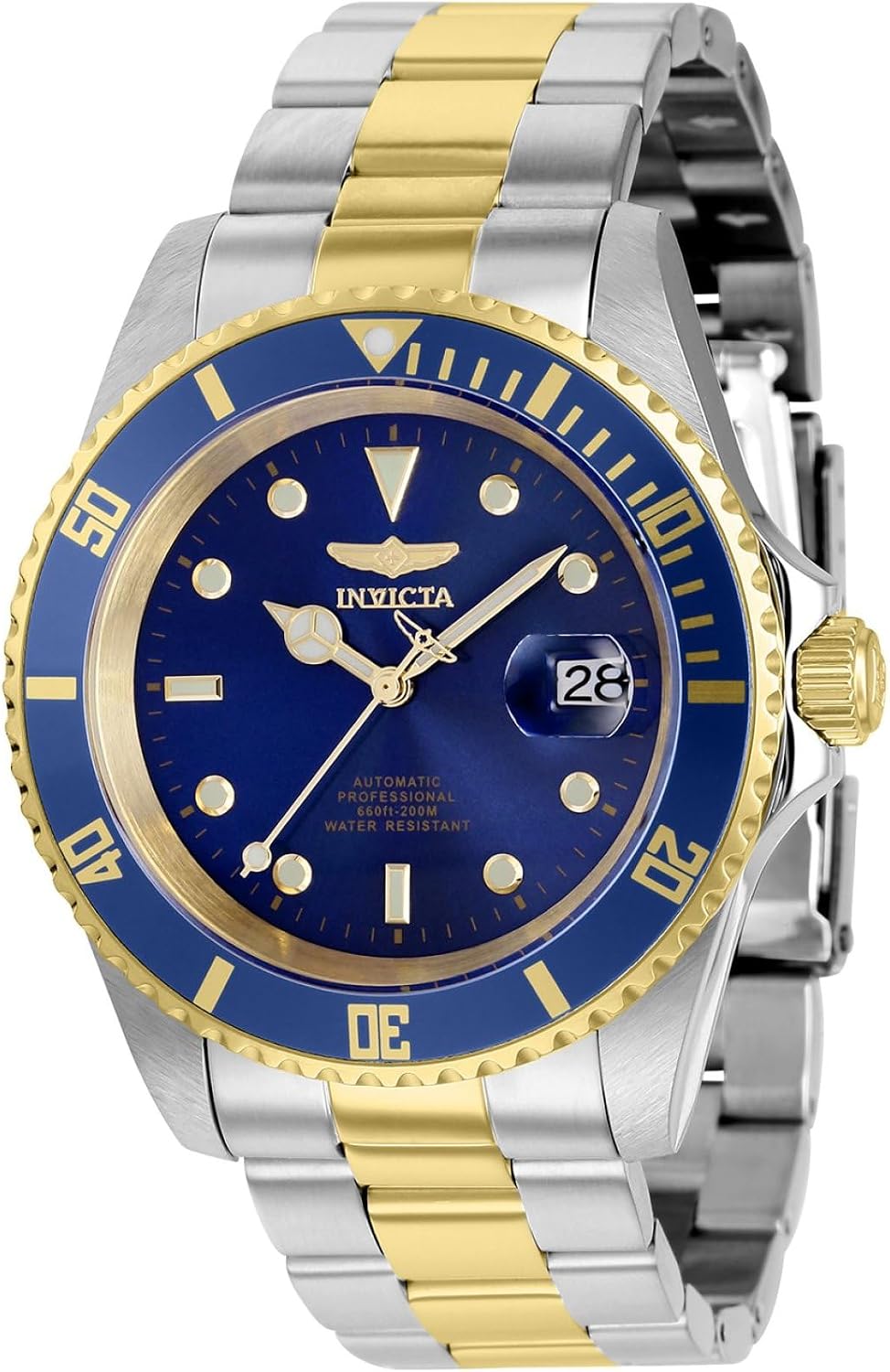 Detalle de Invicta Pro Diver 8928OBXL : montre homme à mouvement automatique en acier inoxydable, cadran bleu (43 mm)